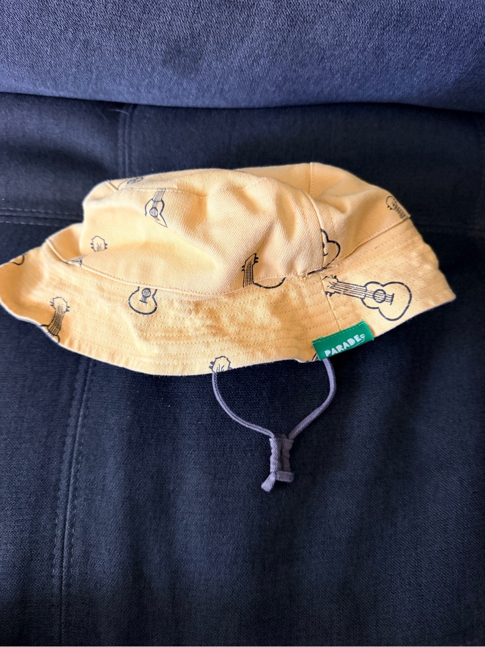Parade Reversible Kids' Yellow Guitar Print Bucket Hat